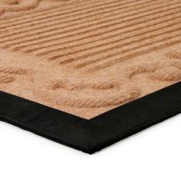 Béžová textilní gumová čisticí vstupní rohož FLOMA Stripes - Deco - délka 45 cm, šířka 75 cm, výška 0,8 cm