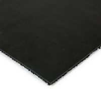 Černá plastová vnitřní venkovní zátěžová vstupní rohož FLOMA Rita - délka 200 cm, šířka 200 cm, výška 1 cm
