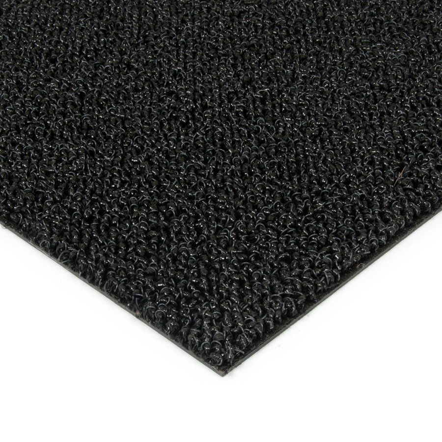 Černá plastová vnitřní venkovní zátěžová vstupní rohož FLOMA Rita - délka 150 cm, šířka 100 cm, výška 1 cm