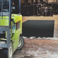 Černá textilní extra odolná vstupní rohož pro vysokozdvižné vozíky FLOMA Lift Truck - délka 115 cm, šířka 170 cm, výška 0,63 cm