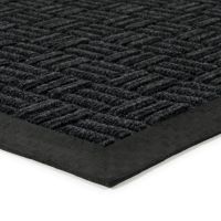 Textilní půlkruhová vstupní rohož FLOMA Criss Cross - délka 45 cm, šířka 75 cm, výška 0,8 cm