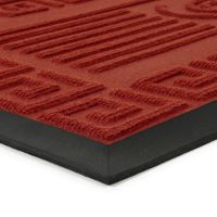 Červená textilní gumová vstupní rohož FLOMA Rectangle - Deco - délka 45 cm, šířka 75 cm, výška 0,8 cm