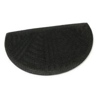 Kokosová čisticí venkovní vstupní půlkruhová rohož FLOMA Stripes - Lines - délka 45 cm, šířka 75 cm, výška 2,2 cm