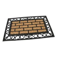 Kokosová čistící venkovní vstupní rohož FLOMA Bricks - Deco - délka 45 cm, šířka 75 cm, výška 0,9 cm