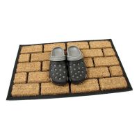 Kokosová čistící venkovní vstupní rohož FLOMA Rectangle - Bricks - délka 45 cm, šířka 75 cm, výška 2,2 cm