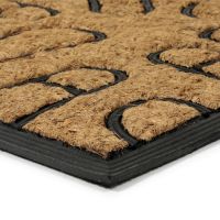 Kokosová čisticí venkovní vstupní rohož FLOMA Rectangle - Traces - délka 40 cm, šířka 60 cm, výška 0,8 cm