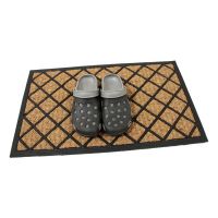 Kokosová čisticí venkovní vstupní rohož FLOMA Rectangle - Rhombus - délka 45 cm, šířka 75 cm, výška 0,8 cm