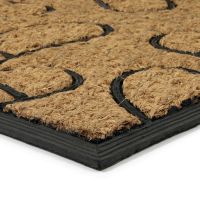 Kokosová čisticí venkovní vstupní rohož FLOMA Rectangle - Traces - délka 45 cm, šířka 75 cm, výška 0,8 cm