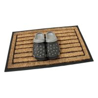 Kokosová čisticí venkovní vstupní rohož FLOMA Rectangle - Stripes - délka 45 cm, šířka 75 cm, výška 2 cm