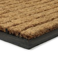 Kokosová čisticí venkovní vstupní rohož FLOMA Stripes - délka 40 cm, šířka 60 cm, výška 2,2 cm