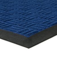Modrá textilní gumová vstupní rohož FLOMA Criss Cross - délka 45 cm, šířka 75 cm, výška 0,8 cm