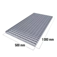 Ocelový pozinkovaný svařovaný podlahový rošt (30/2, 34/38) FLOMA WeGr - délka 50 cm, šířka 100 cm, výška 3 cm