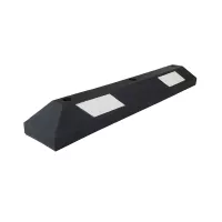 Černo-bílý plastový reflexní parkovací doraz FLOMA PS-01 - délka 90 cm, šířka 15 cm, výška 10,5 cm