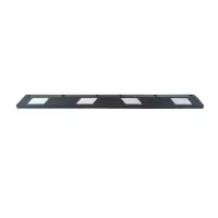 Černo-bílý plastový reflexní parkovací doraz FLOMA PS-01 - délka 180 cm, šířka 15 cm, výška 10,5 cm
