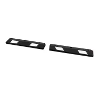 Černo-bílý plastový reflexní parkovací doraz FLOMA PS-01 - délka 180 cm, šířka 15 cm, výška 10,5 cm