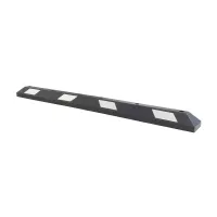 Černo-bílý plastový reflexní parkovací doraz FLOMA PS-01 - délka 180 cm, šířka 15 cm, výška 10,5 cm