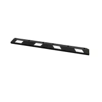 Černo-bílý plastový reflexní parkovací doraz FLOMA PS-01 - délka 180 cm, šířka 15 cm, výška 10,5 cm