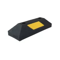 Černo-žlutý plastový reflexní parkovací doraz FLOMA PS-02 - 44 x 15 x 10,5 cm