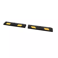 Černo-žlutý plastový reflexní parkovací doraz FLOMA PS-02 - délka 180 cm, šířka 15 cm, výška 10,5 cm