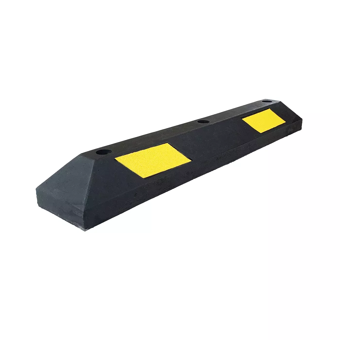 Černo-žlutý plastový reflexní parkovací doraz FLOMA PS20 - délka 90 cm, šířka 15 cm, výška 10,5 cm
