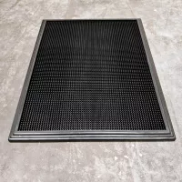 Gumová dekontaminační dezinfekční rohož (vana) na boty, obuv, podrážky FLOMA SD-02 - délka 61 cm, šířka 46 cm, výška 1,9 cm