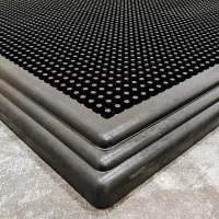 Gumová dekontaminační dezinfekční rohož (vana) na boty, obuv, podrážky FLOMA SD-02 - délka 61 cm, šířka 46 cm, výška 1,9 cm