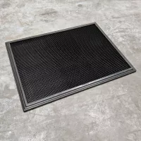 Gumová dekontaminační dezinfekční rohož (vana) na boty, obuv, podrážky FLOMA SD-02 - délka 61 cm, šířka 46 cm, výška 1,9 cm