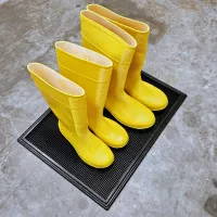 Gumová dezinfekční rohož (vana) na boty, obuv, podrážky FLOMA SD-02 - délka 81 cm, šířka 61 cm, výška 1,9 cm
