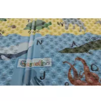 Pěnová skládací dětská hrací podložka Casmatino ABC Animals - délka 200 cm, šířka 140 cm, výška 1 cm F
