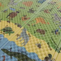 Pěnová skládací dětská hrací podložka Casmatino ABC Animals - délka 200 cm, šířka 140 cm, výška 1 cm F