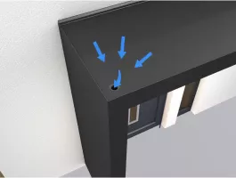 Vchodová stříška Guttavordach BS/B PLUS LED strip - 200 x 90 - antracit matný - levý boční modul + odtok