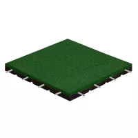 Zelená gumová certifikovaná dopadová dlažba FLOMA ProF - 50 x 50 x 5 cm
