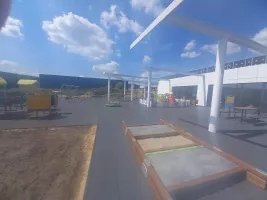 Zelená gumová certifikovaná dopadová dlažba FLOMA ProF - délka 50 cm, šířka 50 cm, výška 7,5 cm