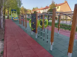 Šedá gumová certifikovaná dopadová dlažba FLOMA ProF - délka 50 cm, šířka 50 cm, výška 5 cm