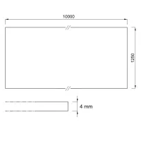 Černo-šedá gumová podlahová deska (role) FLOMA FitFlo SM1050 - délka 10 m, šířka 125 cm, výška 0,4 cm