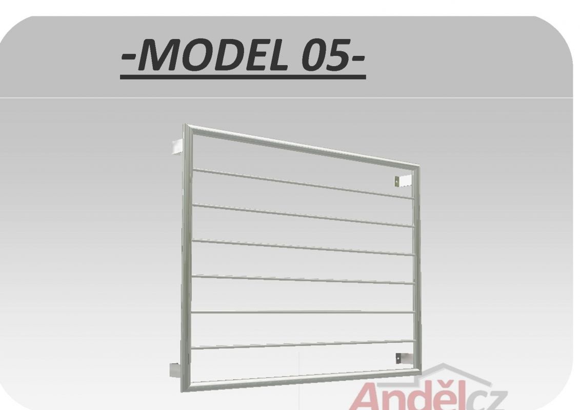 MODEL 05-vodorovná výplň- zábradlí francouzská okna