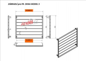 zábradlí francouzská okna MODEL 05