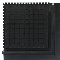 Černá podlahová protiúnavová protiskluzová rohož (roh) - 55 x 55 x 2 cm