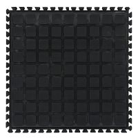 Černá podlahová protiúnavová protiskluzová rohož (roh) - délka 55 cm, šířka 55 cm, výška 2 cm F