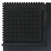 Černá podlahová protiúnavová protiskluzová rohož (střed) - délka 45 cm, šířka 45 cm, výška 2 cm F