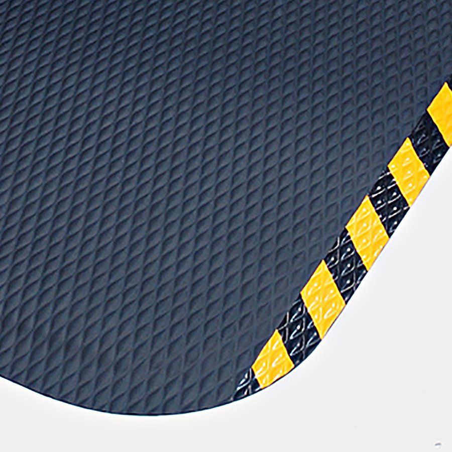 Černo-žlutá protiúnavová protiskluzová rohož - délka 61 cm, šířka 84 cm, výška 2,2 cm F