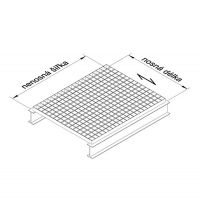 Ocelový pozinkovaný svařovaný podlahový rošt FLOMA - délka 60 cm, šířka 100 cm, výška 3 cm