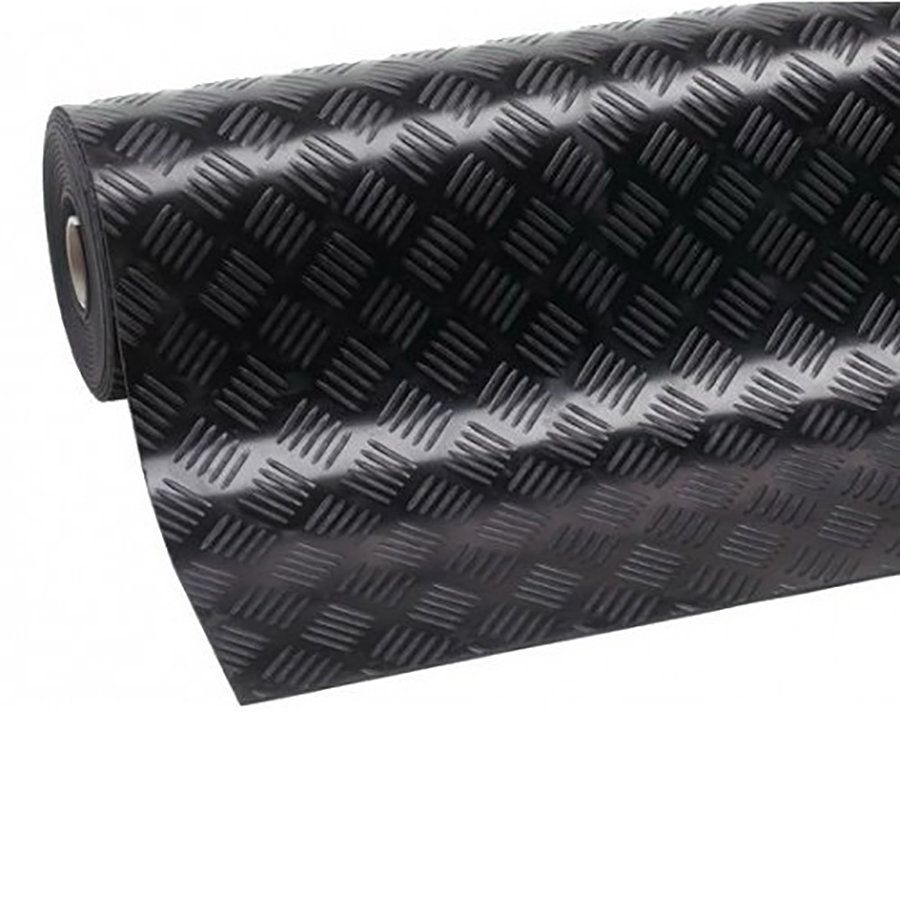 Gumová průmyslová protiskluzová rohož FLOMA Checker (checker) - délka 10 m, šířka 125 cm, výška 0,3 cm