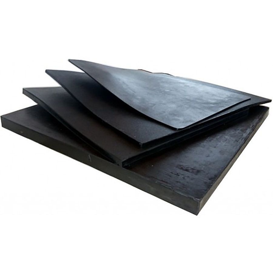 Černá gumová EPDM deska FLOMA - délka 50 cm, šířka 50 cm, výška 5 cm
