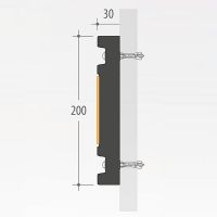 Gumový nárazový ochranný pás (svodidlo) FLOMA - délka 300 cm, výška 20 cm, tloušťka 3 cm