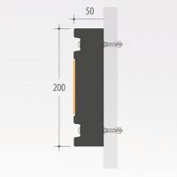 Gumová extra odolná ochrana zdí, stěn (svodidlo) FLOMA Heavy Duty - délka 300 cm, výška 20 cm, tloušťka 5 cm