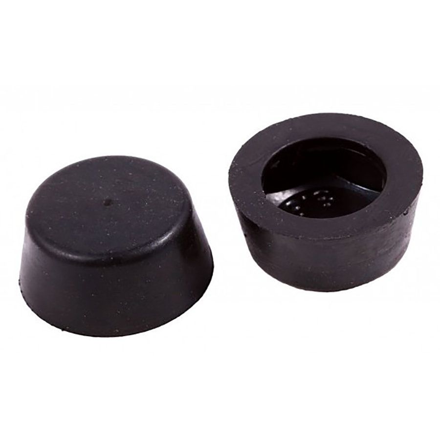 Černý gumový doraz návlečný pro hlavu šroubu FLOMA - průměr 1,5 cm, výška 0,9 cm