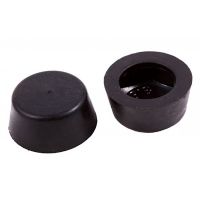 Černý gumový doraz návlečný pro hlavu šroubu FLOMA - průměr 1,7 cm x 0,9 cm