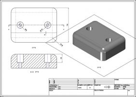 Černý gumový doraz na rampu FLOMA - délka 10 cm, šířka 7,5 cm, tloušťka 3 cm