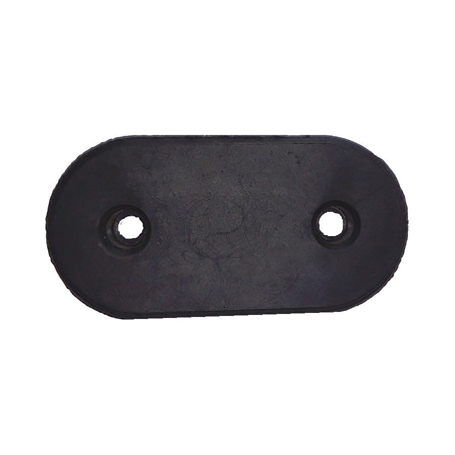Černý gumový doraz na rampu FLOMA - délka 11,8 cm, šířka 6 cm, tloušťka 1,7 cm